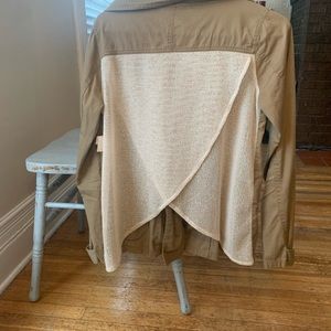 Button down blazer with sweater back